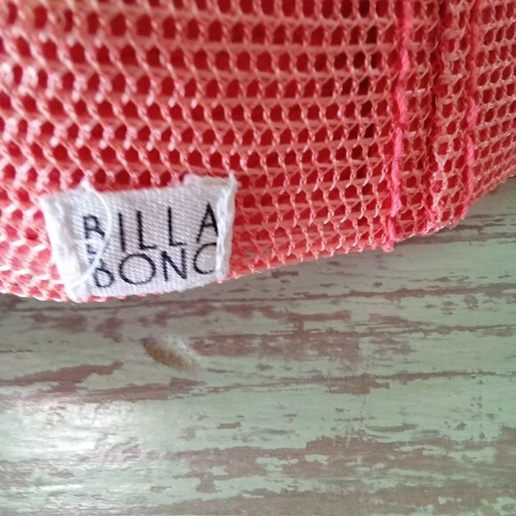 Billabong Women's Mesh Trucker Hat Hasma Hand Coral and White Adjustable - Picture 4 of 9